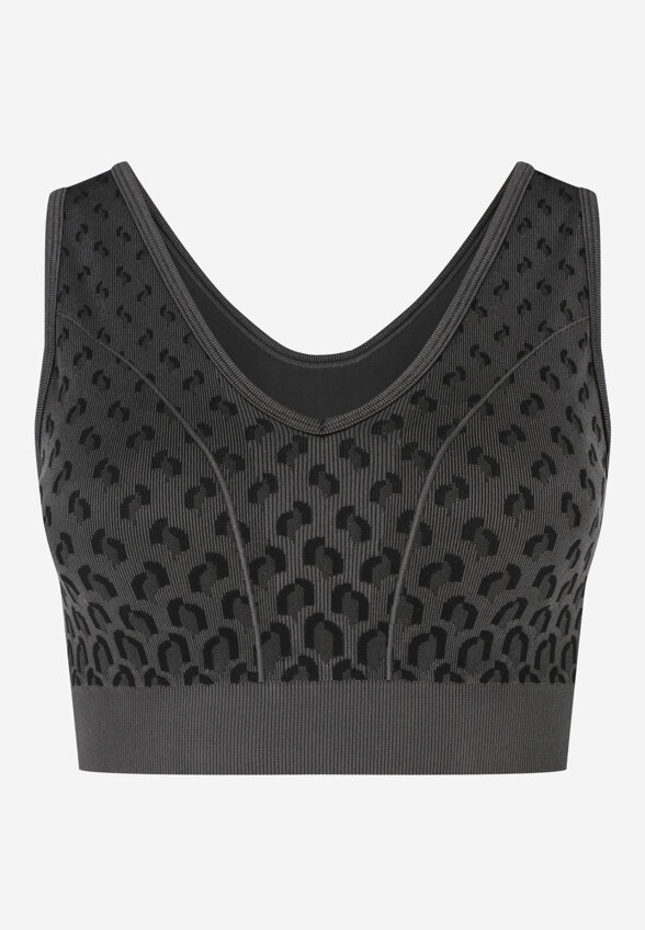 Топ бра спортивный Demix HighFlow Seamless Longline, Серый