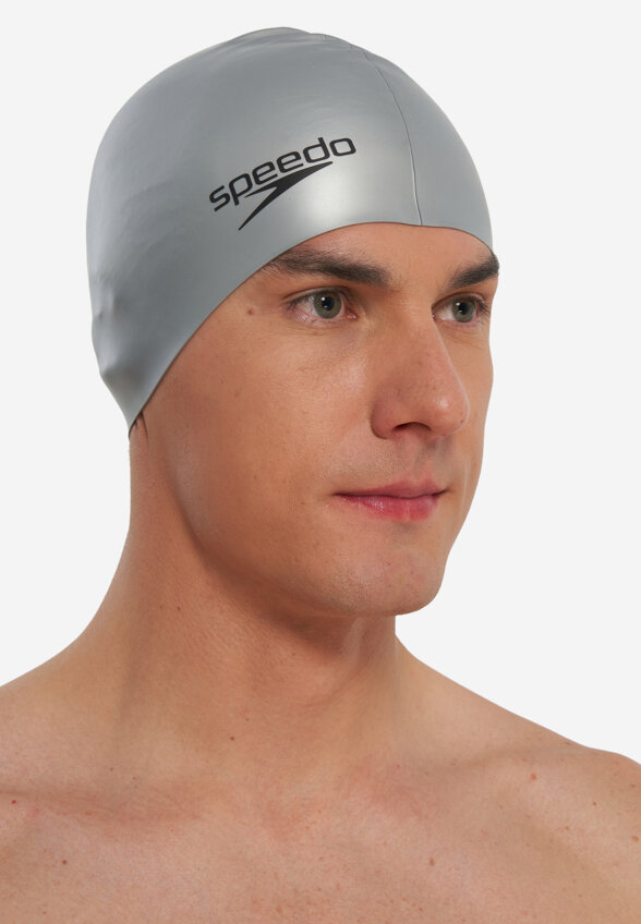 Шапочка для плавания Speedo Plain Flat, Серебряный