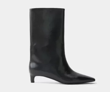 ПОЛУСАПОГИ ИЗ ГЛЯНЦЕВОЙ КОЖИ