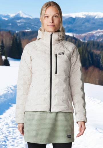 Ультралегкий пуховик женский Mountain Hardwear Stretchdown, Бежевый