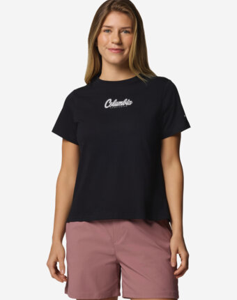 Футболка женская Columbia Rolling Bend Graphic Ss, Черный женщинам