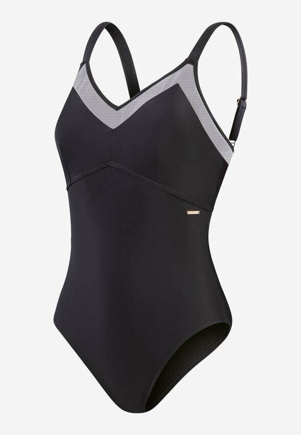 Купальник слитный женский Speedo Mesh Detail, Черный