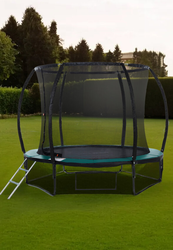 Батут KETTLER Wallaroo-80 с внутренней сеткой, 244 см, Черный