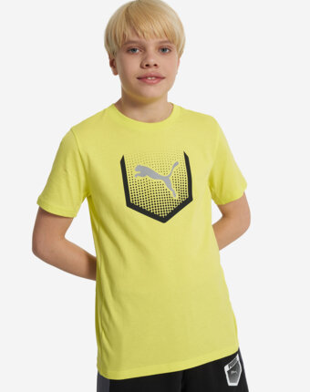 Футболка для мальчиков PUMA Active Sports Graphic, Желтый женщинам