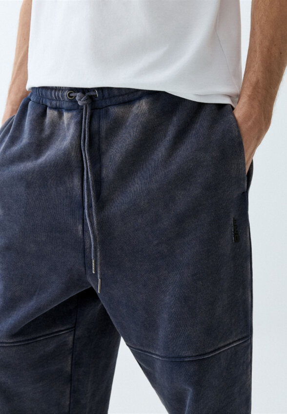 Джоггеры из футера GARMENT WASH