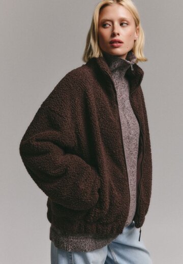 Плюшевая толстовка на молнии
