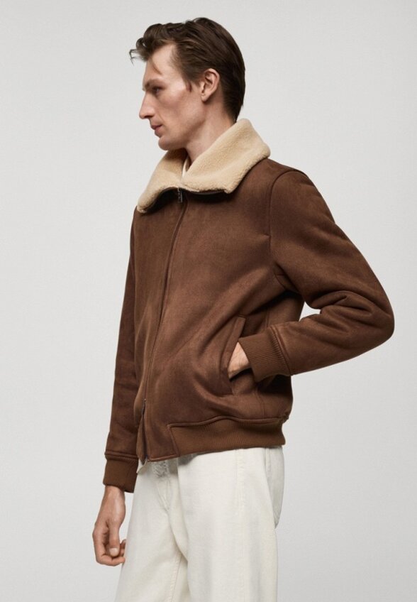 Бомбер меховой Mango Man