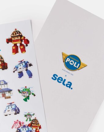 Набор наклеек детский из коллекции SELA × Robocar Poli детям
