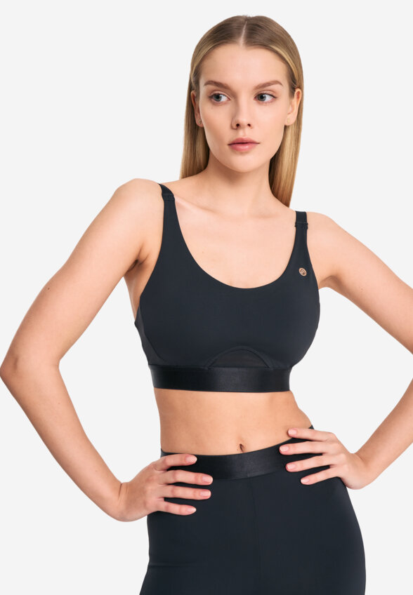 Топ бра спортивный Sensana GlamMove, Черный