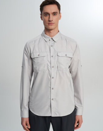 Рубашка мужская Mountain Hardwear Canyon Long Sleeve Shirt, Серый женщинам