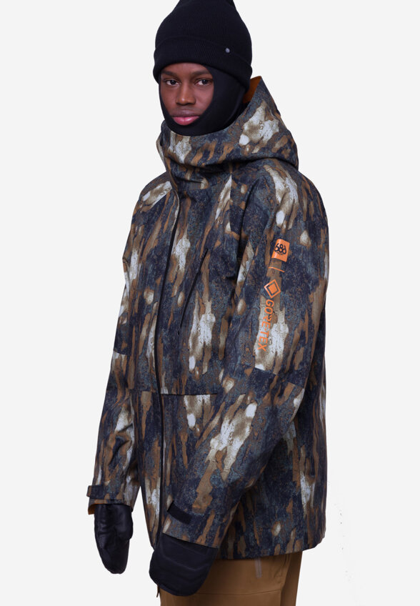 Куртка сноубордическая мужская 686 GORE-TEX Hydra Thermagraph, Коричневый