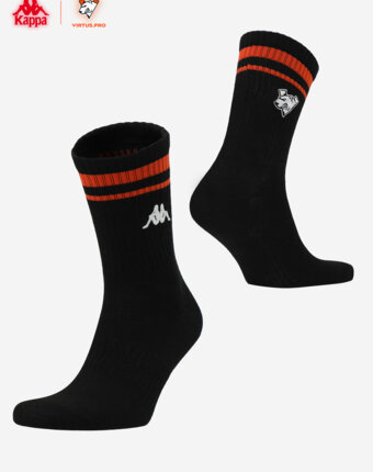 Носки Kappa x Virtus.pro, 1 пара, Черный женщинам