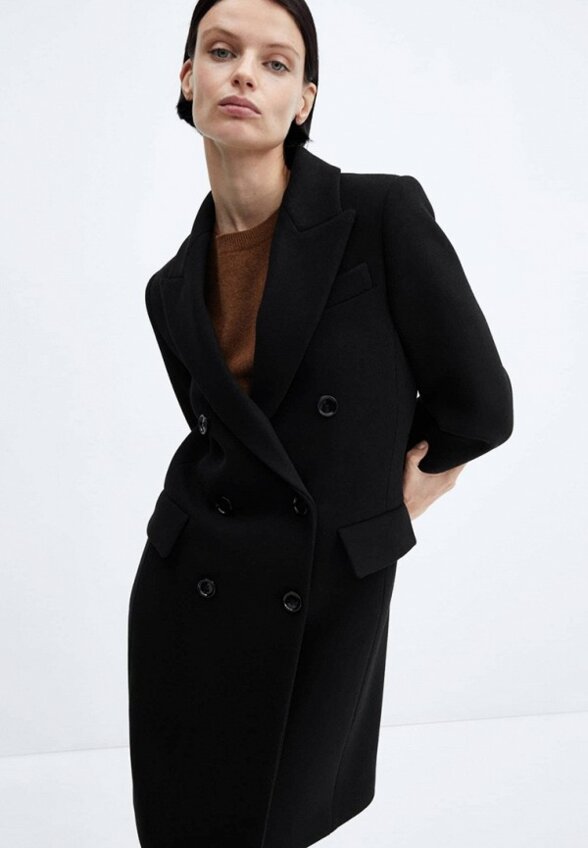 Пальто двубортное Mango