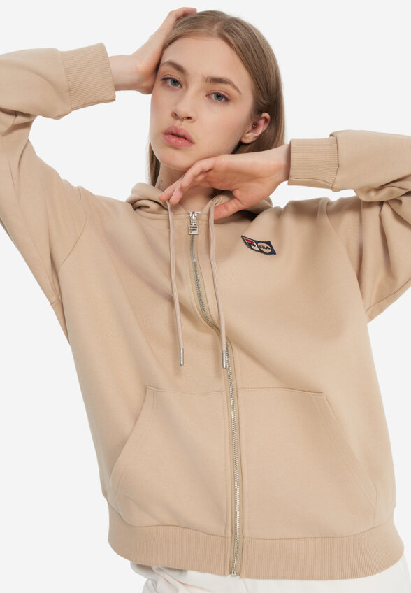 Толстовка женская оверсайз FILA, Бежевый