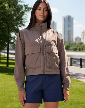 Ветровка женская Columbia Paracutie Cropped Cargo Windbreaker, Коричневый женщинам