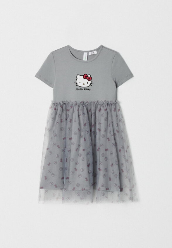 Платье Hello Kitty с юбкой из сетки для девочек