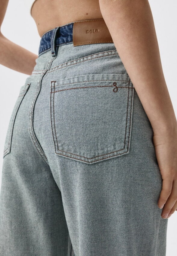 Джинсы Tapered с эффектом изнанки
