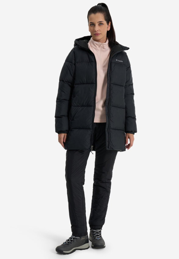 Куртка утепленная женская Columbia Puffect II Mid Hooded Jacket, Черный