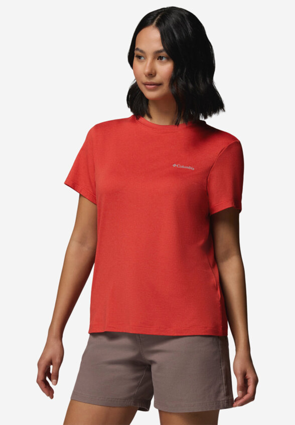 Футболка женская Columbia Parsons Point SS Logo Tee, Красный