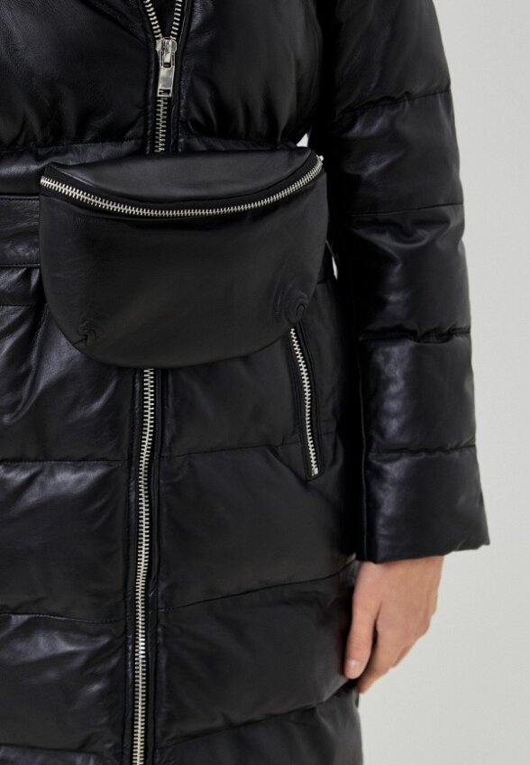 Куртка кожаная утепленная Снежная Королева