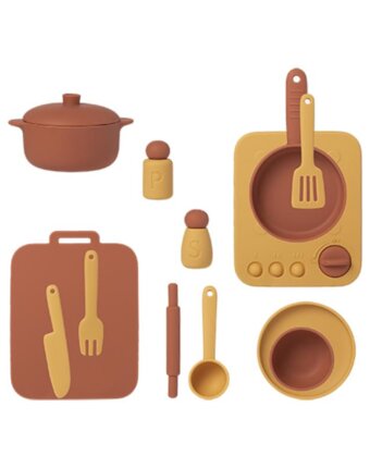 Набор игрушечной посуды LUKNO, коричневый детям