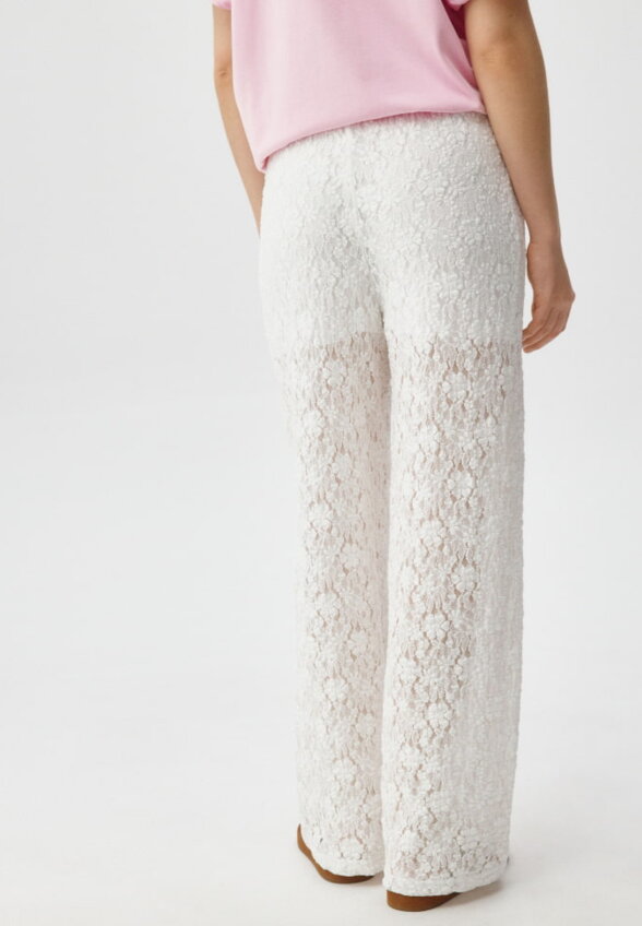 Кружевные брюки из смесового хлопка