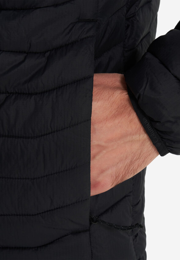 Ультралегкий пуховик мужской Columbia Powder Pass Hooded Jacket, Черный