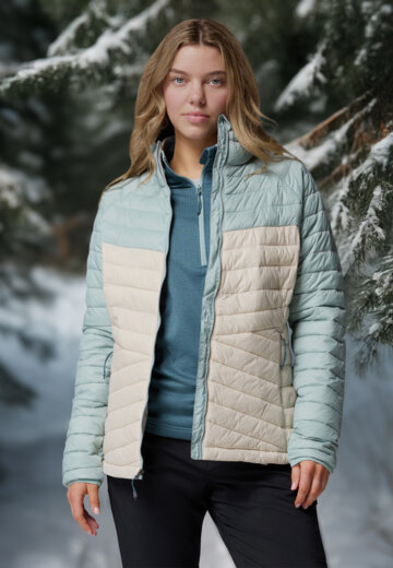 Ультралегкий пуховик женский Columbia Powder Pass Jacket, Бежевый