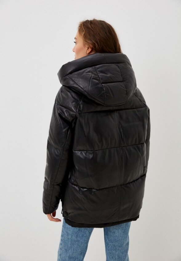 Куртка кожаная утепленная Снежная Королева