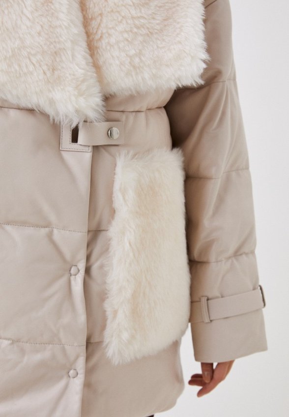 Куртка кожаная утепленная Снежная Королева