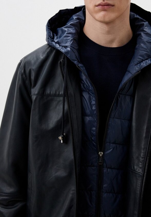 Куртка кожаная утепленная Al Franco