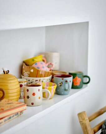 Кружка керамическая Блумингвиль МИНИ (Bloomingville MINI) "Эдди", бежевая, 130 мл женщинам