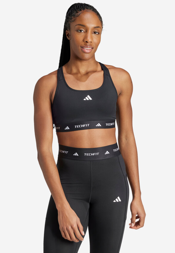 Топ бра спортивный adidas, Черный