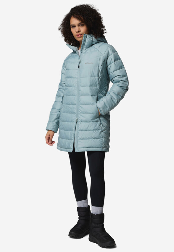 Ультралегкий пуховик женский Columbia Powder Lite II Mid Jacket, Голубой