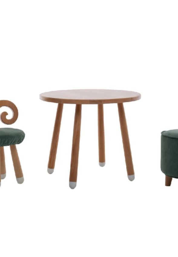 Пуф на буковых ножках Луна Софт Фурниче (LOONA soft furniture), оливковый