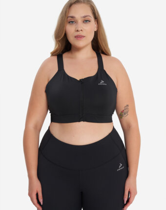 Топ бра спортивный Demix, Plus Size, Черный женщинам