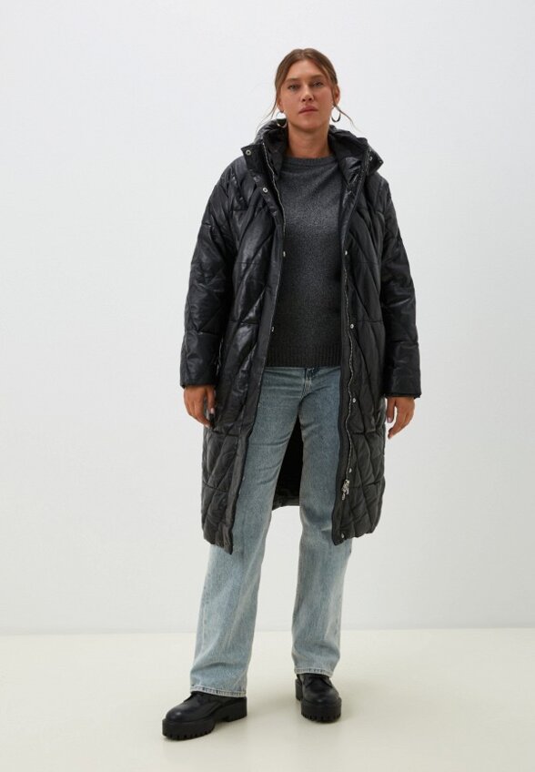 Куртка кожаная утепленная Снежная Королева