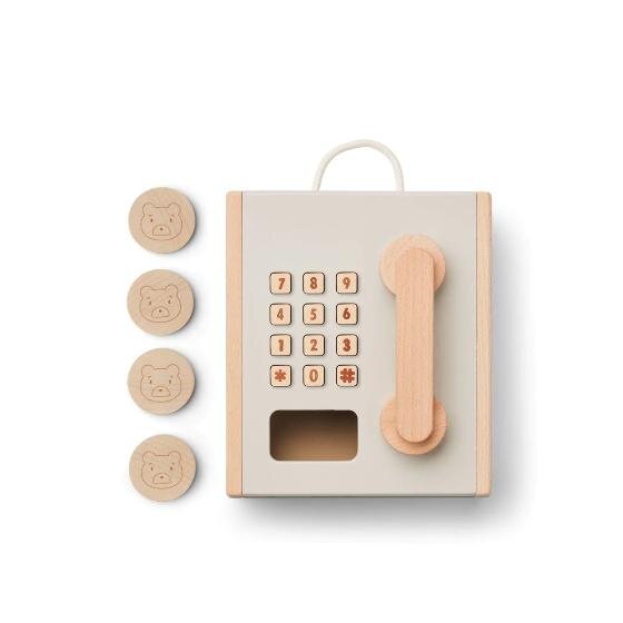 Игрушечный таксофон ЛИВУД (LIEWOOD), пшеничный микс с песочным