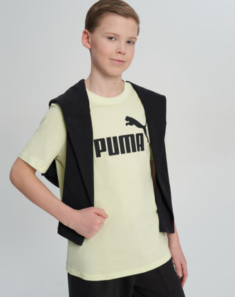 Футболка для мальчиков PUMA Ess No. 1 Logo, Зеленый женщинам