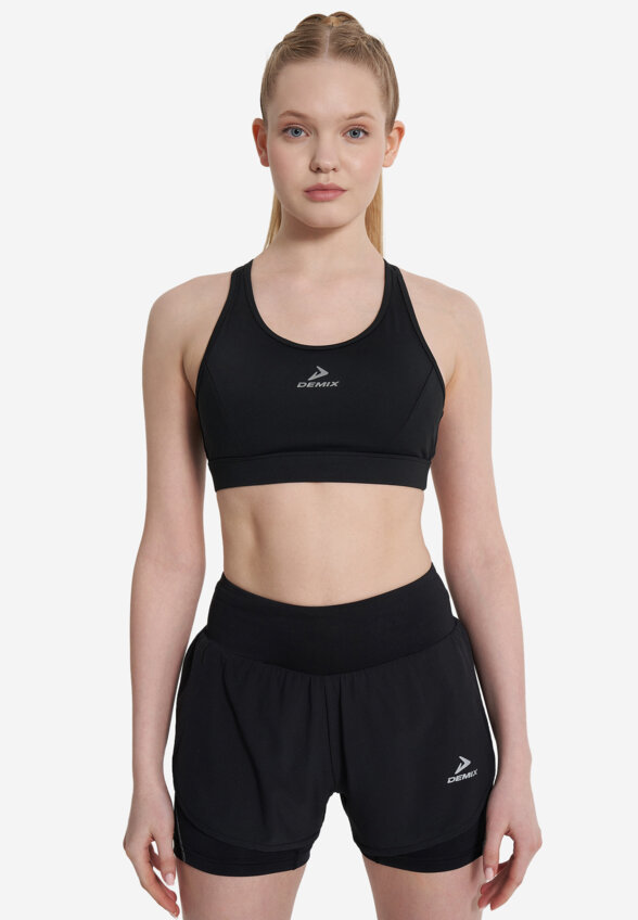 Топ бра спортивный Demix ActiveMove Urban Mesh Back, Черный