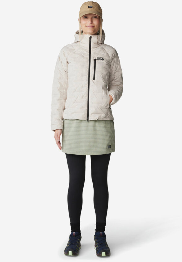 Ультралегкий пуховик женский Mountain Hardwear Stretchdown, Бежевый
