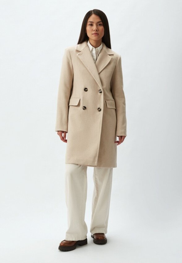 Пальто двубортное Mango