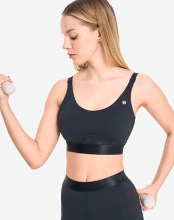 Топ бра спортивный Sensana GlamMove, Черный женщинам