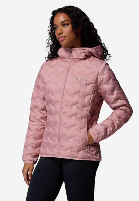 Ультралегкий пуховик женский Columbia Delta Ridge II Down Hooded Jacket, Розовый
