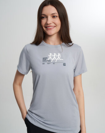 Футболка женская The North Face Bitmap Silhouettes, Голубой женщинам