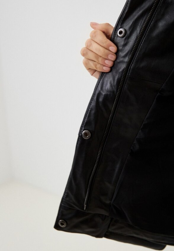 Куртка кожаная утепленная Снежная Королева