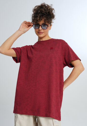 Футболка женская оверсайз FILA, Красный