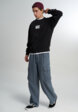 Свитшот мужской Vans Stretch Logo Crew, Черный4  - превью