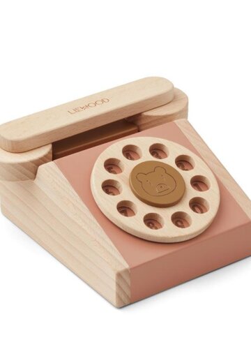 Игрушечный телефон ЛИВУД (LIEWOOD), мульти микс с темно-розовым