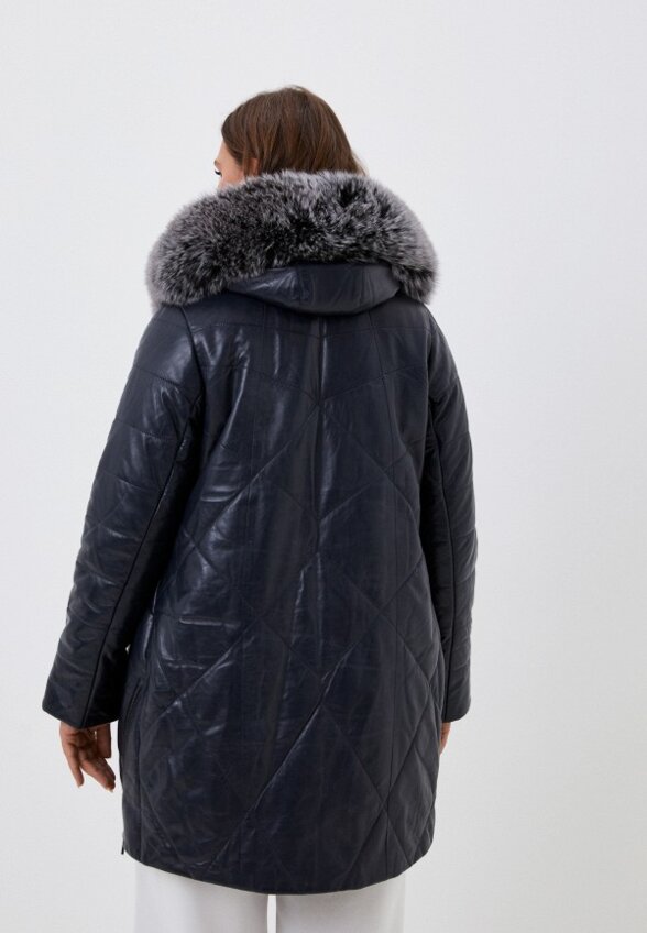 Куртка кожаная утепленная Снежная Королева